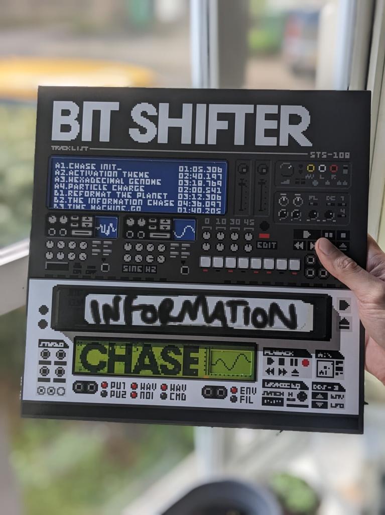 Photograph of the latest vinyl release of Information Chase.