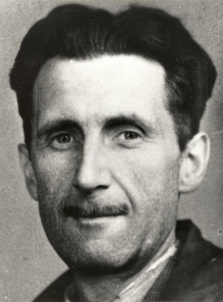 Picture of George Orwell which appears in an old accreditation for the BNUJ. via @wikipedia