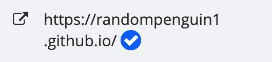 homepage verified checkmark