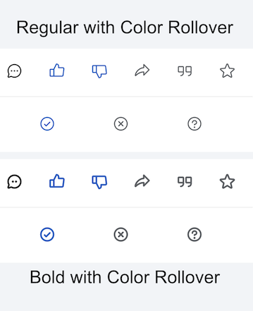 Proposed Action Buttons on Mobile with Color Rollover