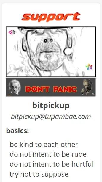 Screen of this profiles Avatar and profile information.