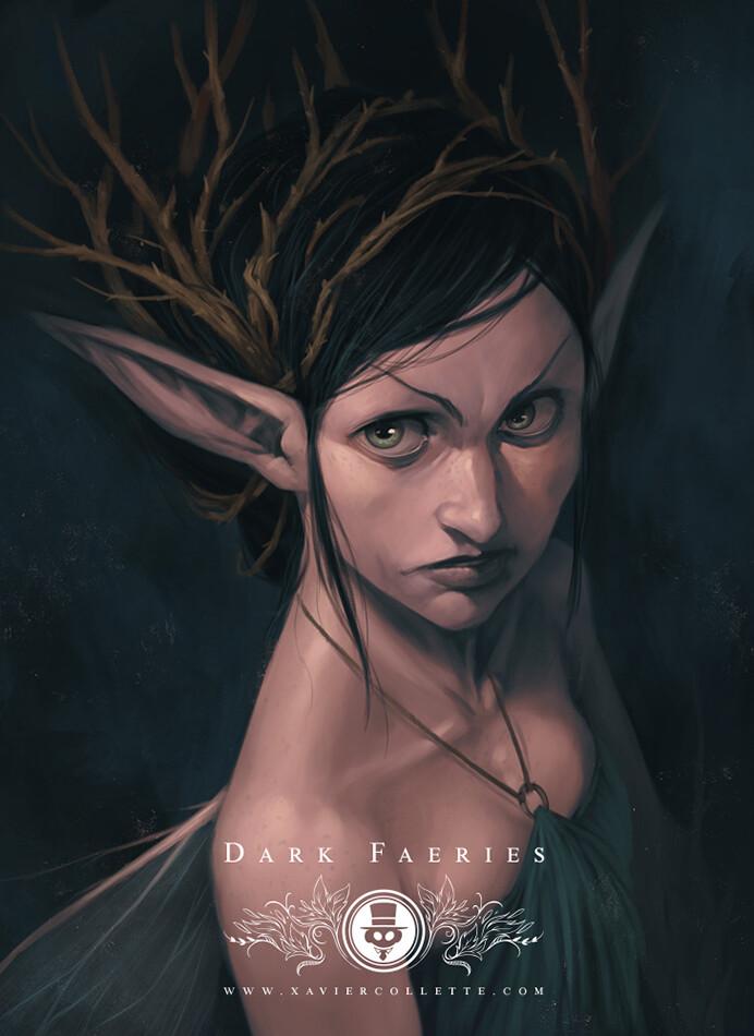 Portrait of a faery, watching you in the eyes