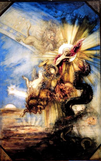 "Phaeton's Fall" by Gustave Moreau (1878).

Gustave Moreau, Public domain, via Wikimedia Commons.