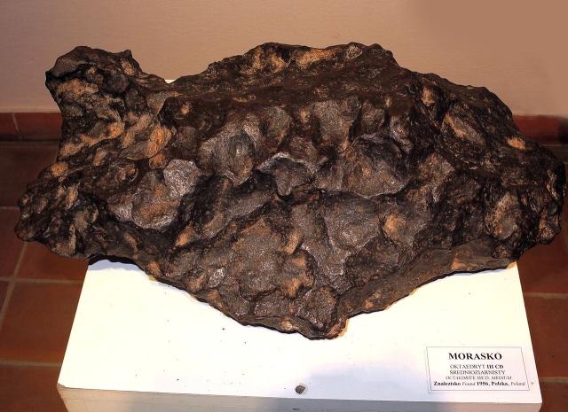 A fragment of the Morasko Meteorite at the Mineralogical Museum, Wrocław, Poland.

Mariuszjbie, CC BY-SA 3.0, via Wikimedia Commons.