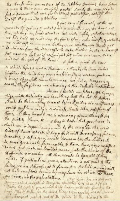 Abigail Adams’ letter to John Adams. Credit: Massachusetts Historical Society