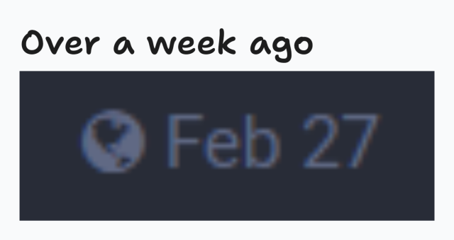 February 27th. Over a week ago.