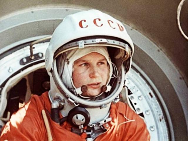The first woman to orbit the Earth, Valentina V. Tereshkova, before boarding her Vostok 6 capsule for her historic spaceflight. Photo: NASA