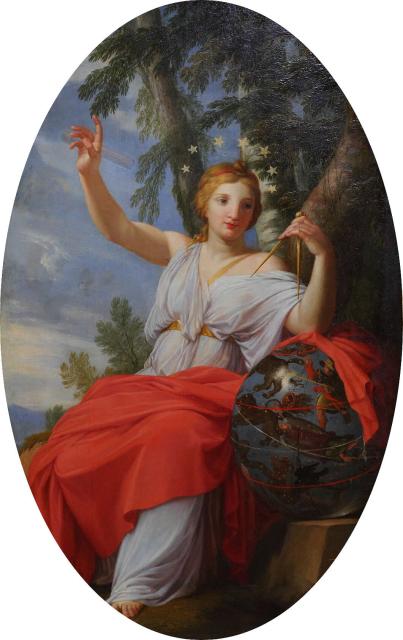 "The Muse Urania" by Eustache Le Sueur (~1647).

Eustache Le Sueur, Public domain, via Wikimedia Commons.