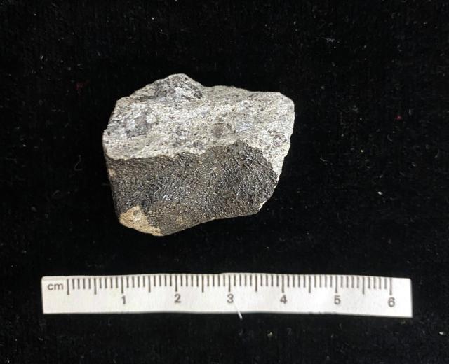 The Jonzac Meteorite fell on June 13, 1819 in France.

Courtesy of the Peabody Museum of Natural History; Open Access, publicdomain/zero/1.0; Mineralogy and Meteoritics, Yale University; https://collections.peabody.yale.edu/search/Record/YPM-MIN-100997

Color edit.