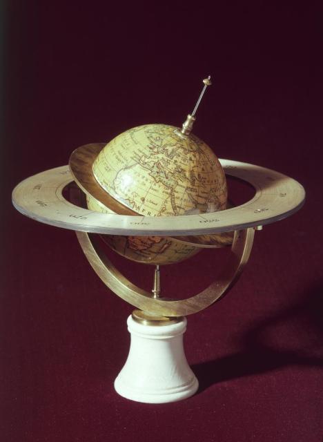 "Precession of the Equinoxes Model" designed by T. W. Burr and made by William Hislop (~1855-1860).

Creative Commons Attribution 4.0 licence via Item 1915-547 at the Science Museum Group Collection Online.