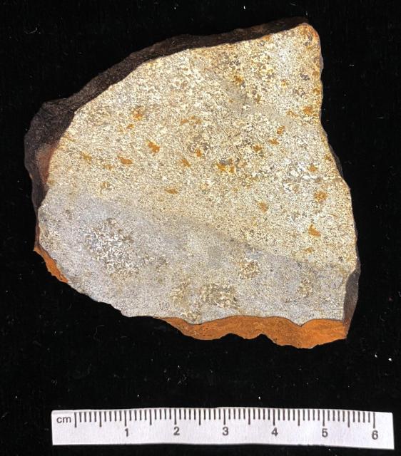 A fragment of the Millbillillie Meteorite that fell in October 1960 near a cattle station in Western Australia.

Courtesy of the Peabody Museum of Natural History; Open Access, publicdomain/zero/1.0; Mineralogy and Meteoritics, Yale University; https://collections.peabody.yale.edu/search/Record/YPM-MIN-101025

Color and cropping edits.