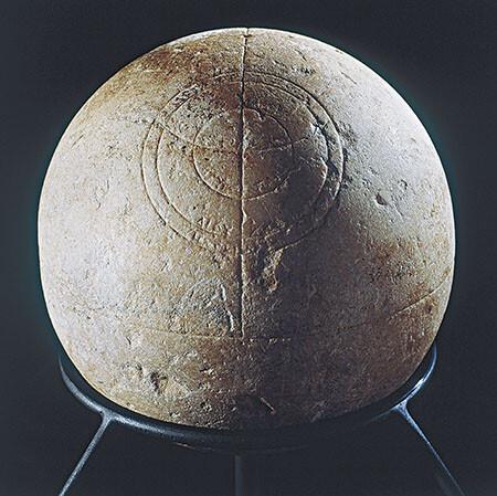 The Globo or Sphere of Matelica, found 1985.

D. Baldini, CC BY-SA 4.0, via Wikimedia Commons.

https://commons.wikimedia.org/wiki/File:Globo_di_Matelica.jpg