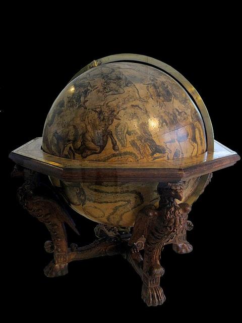 Celestial globe made by Arnould de Vuez, after V. M. Coronelli and J. B. Corneille (1693).

Jean-Pol GRANDMONT, CC BY 4.0, via Wikimedia Commons.