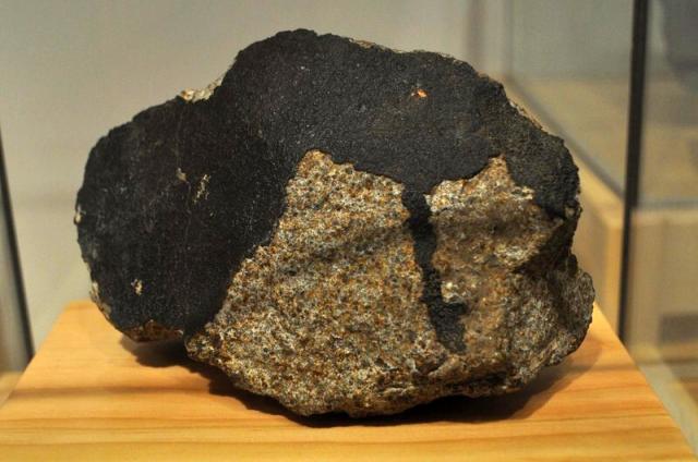 A Barwell Meteorite specimen from the fall on December 24, 1965 in United Kingdom.

Barwell Meteorite by Ashley Dace, CC BY-SA 2.0, via Wikimedia Commons.