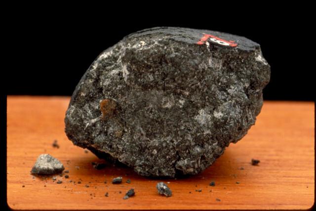 A fragment of the Orgueil Meteorite that fell in France on May 14, 1864.

SI National Museum of Natural History, CC0 via https://www.si.edu/object/orgueil:nmnhmineralsciences_1017941