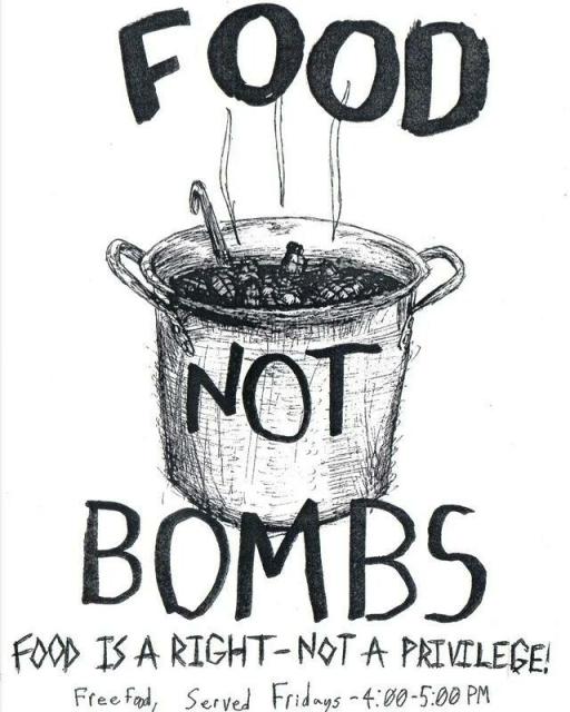 Food Not Bombs

FOOD IS A RIGHT, NOT A PRIVILEGE

Free food is served every Friday, 4-5pm at the Park Blocks