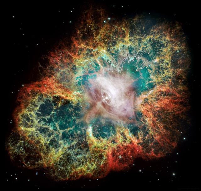 A combination of optical and X-ray images of the Crab Nebula.

Pablo Carlos Budassi, CC BY-SA 4.0, via Wikimedia Commons.