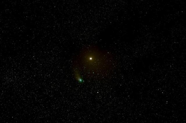 Comet C/2022 E3 (ZTF) below Mars on February 11, 2023.

PeterRYV, CC BY-SA 4.0, via Wikimedia Commons.