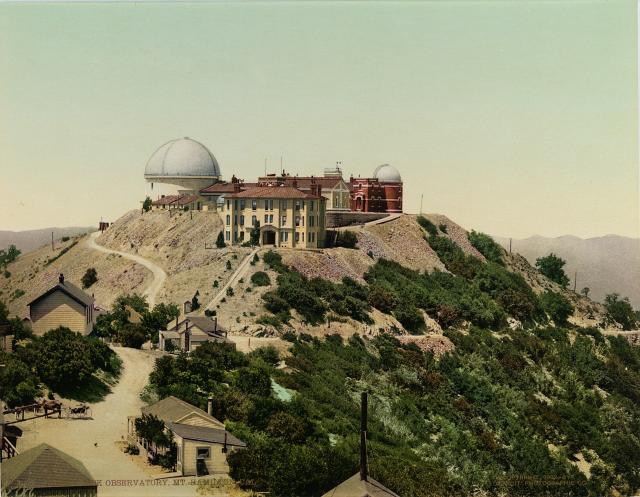 Lick Observatory, Mount Hamilton, California (1902).

SI National Museum of Natural History, CC0 via https://www.si.edu/object/lick-observatory-mount-hamilton-california:saam_2004.29.33

Color edits.