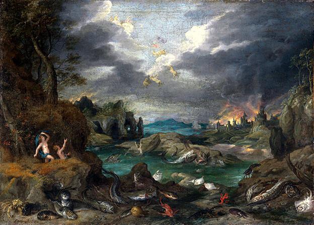 "The Fall of Phaeton" by Philips Brueghel (~1650-1662).

Philips Brueghel, Public domain, via Wikimedia Commons. Color edits.