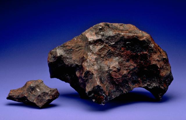 A fragment of the Canyon Diablo Iron Meteorites, pieces of the object that created Meteor Crater in Arizona, USA.

SI National Museum of Natural History, CC0 via https://www.si.edu/object/canyon-diablo:nmnhmineralsciences_1018110

Color and cropping edits.