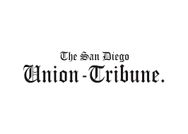 The San Diego Union-Tribune masthead with period at the end of "tribune."
