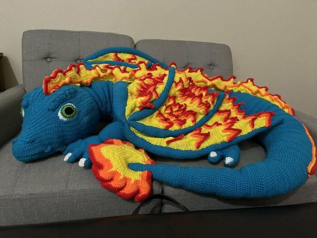 crochet dragon
