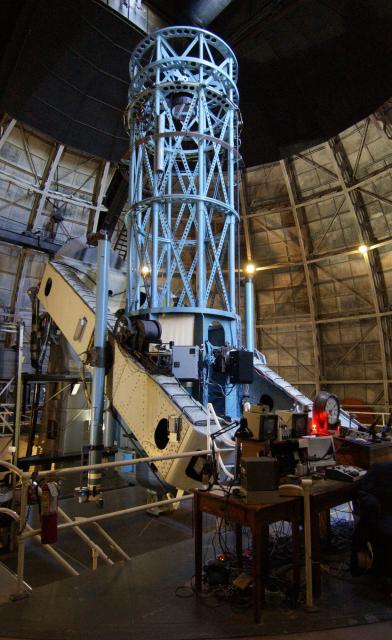 "This is the 100 inch (2.5 M.) Hooker Telescope at the Mount Wilson Observatory in Los Angeles County, California."

Ken Spencer, CC BY-SA 3.0, via Wikimedia Commons.