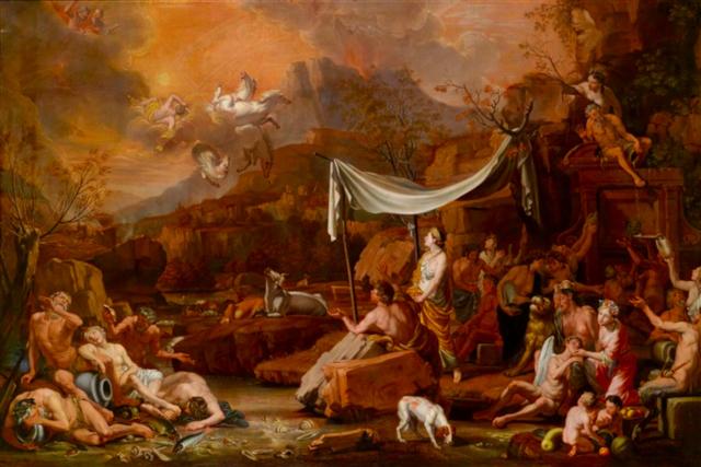 "The Fall of Phaeton" by Johann Heiss (1678).

Johann Heiss, Public domain, via Wikimedia Commons. Color edits.