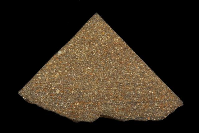 The Kainsaz Meteorite fell on September 13, 1937 in Tatarstan.

Photographer: Rodney Start, Copyright Museums Victoria / CC BY (Licensed as Attribution 4.0 International). Color edits.

https://collections.museumsvictoria.com.au/specimens/131