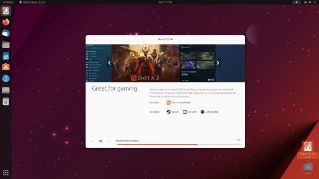 Ubuntu 23.04 screenshot showing the new installer