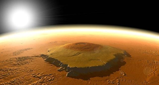 Photo of Olympus Mons from space 