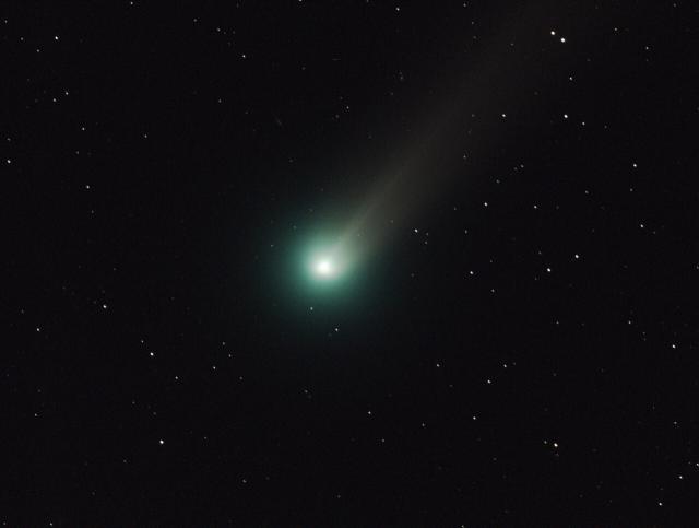 Comet Lovejoy on November 26, 2013.

NASA/MSFC/MEO/Aaron Kingery, Public domain, via Wikimedia Commons. Color edits.