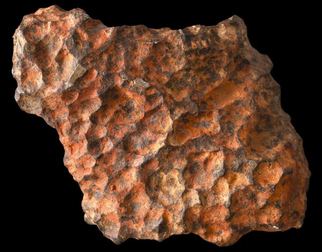 A piece of the Henbury Iron Meteorite, found in central Australia.

Steve Jurvetson, CC BY 2.0, via Wikimedia Commons and Flickr: https://flic.kr/p/2ndqTvm