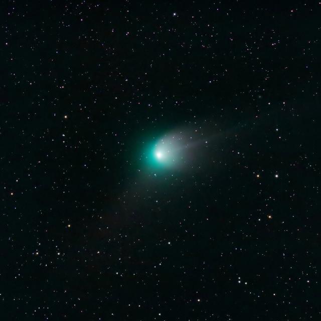 Comet C/2022 E3 (ZTF) on January 27, 2023.

Auvo Korpi, CC BY 2.0, via Wikimedia Commons or Flickr: https://flic.kr/p/2odCq72