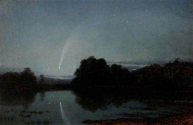 "Donati's Comet" by James Poole on October 1, 1858.

James Poole, Public domain via Wikimedia Commons.