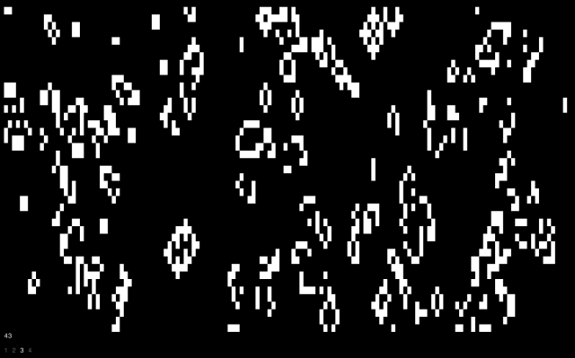Screenshot of Conway's Game of Life running in the command line