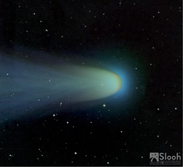 Comet C/2021 A1 (Leonard) on December 25, 2021.

Joetourist2, CC BY-SA 4.0, via Wikimedia Commons.