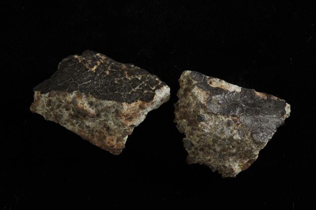 The Oubari Meteorite was found in Libya in 1944.

Photographer: Rodney Start, Copyright Museums Victoria / CC BY (Licensed as Attribution 4.0 International)

https://collections.museumsvictoria.com.au/specimens/232