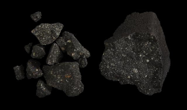 The Murchison Meteorites fell on September 28, 1969 near Murchison, Victoria, Australia.

Photographer: Rodney Start, Copyright Museums Victoria / CC BY (Licensed as Attribution 4.0 International)

https://collections.museumsvictoria.com.au/specimens/151