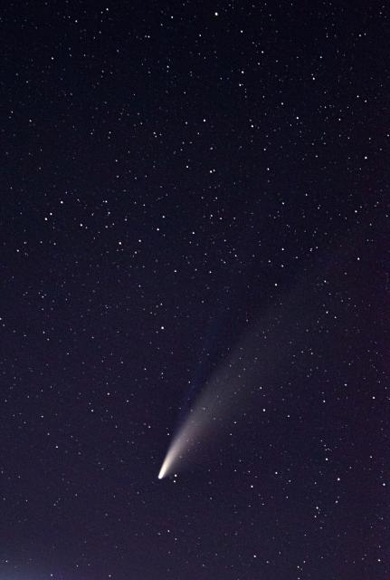 Comet C / 2020F3 (NEOWISE) on July 16, 2020.

Kateryna Kulish, CC BY 4.0, via Wikimedia Commons. Color edits.