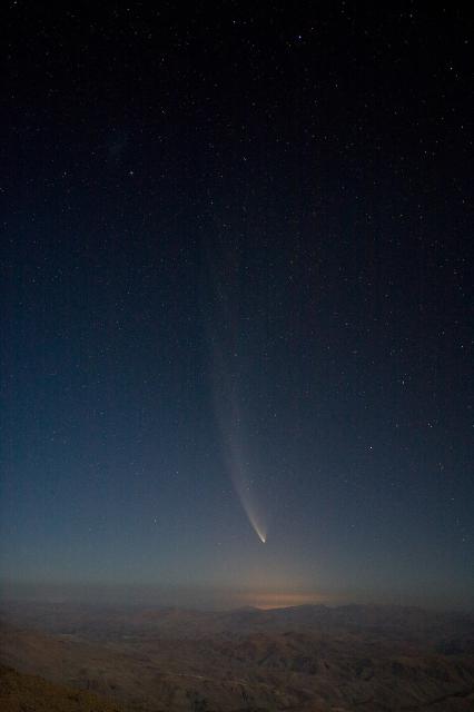 "Comet McNaught over Cerro La Silla in January 2007."

ESO/H.H.Heyer, CC BY 4.0, via Wikimedia Commons.