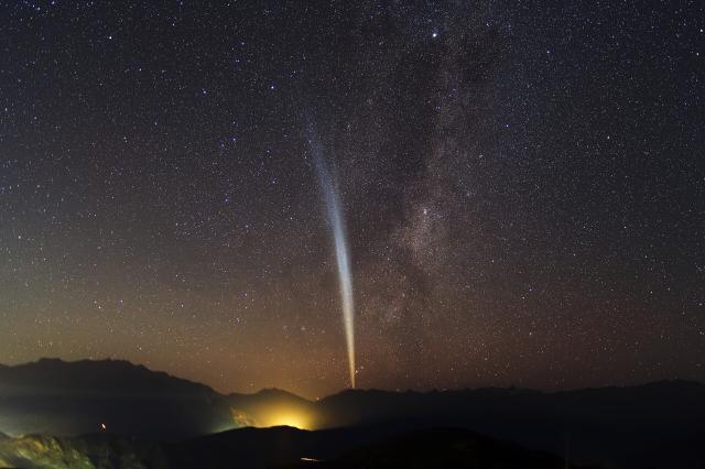 "Comet Lovejoy seen on the sky in the vicinity of Santiago, Chile."

Y. Beletsky (LCO)/ESO, CC BY 4.0, via Wikimedia Commons.