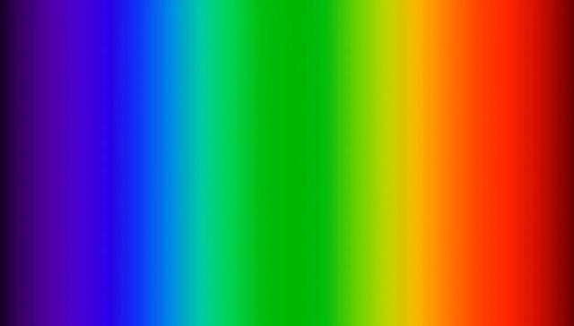 Lots of colours together blue to red