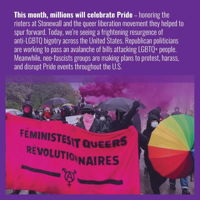 "This month millions will celebrate pride...." 