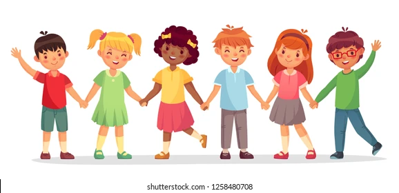 kids holding hands
