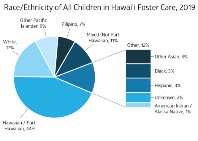 Hawaiian children have the highest rate of being stolen from parents by the US gov't