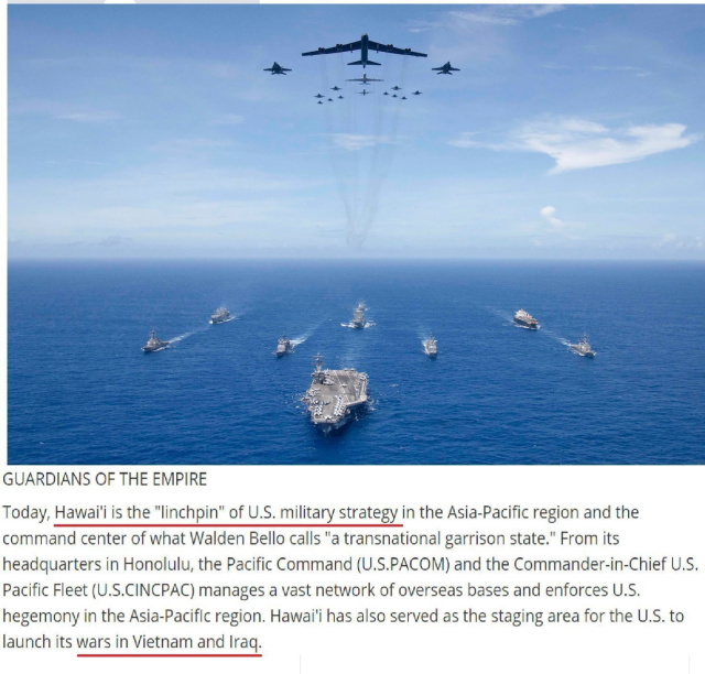 Hawaii is called the 'Linchpin' of US military strategy with warplanes and ships from the US Indo-Pacific command