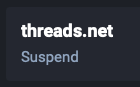 Screenshot showing mastodon.moule.world has suspended threads.net.