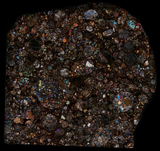 "Northwest Africa (NWA) 7171 Meteorite Thin Section."

Solar Anamnesis, CC BY-NC-ND 2.0 via Flickr: https://flic.kr/p/2kZtuyV

#meteorite